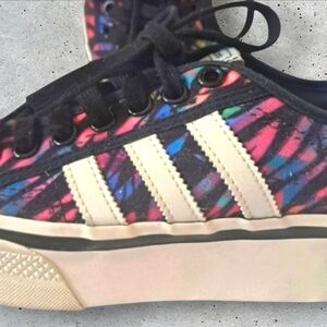 Adidas Nizza Original Platform Women Shoes Size 9 Multicolor Animal Print EUC